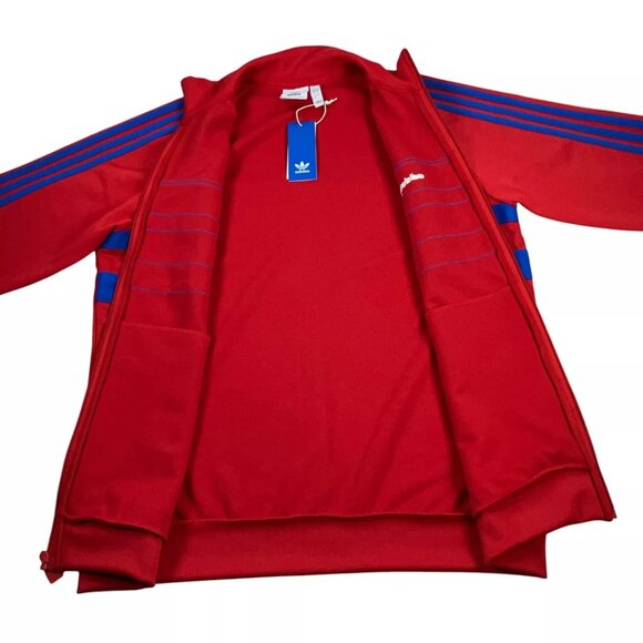 Adidas Originals The First Track Top Jacket Mens Size L SLIM FIT Scarlet Red NWT - Picture 10 of 11